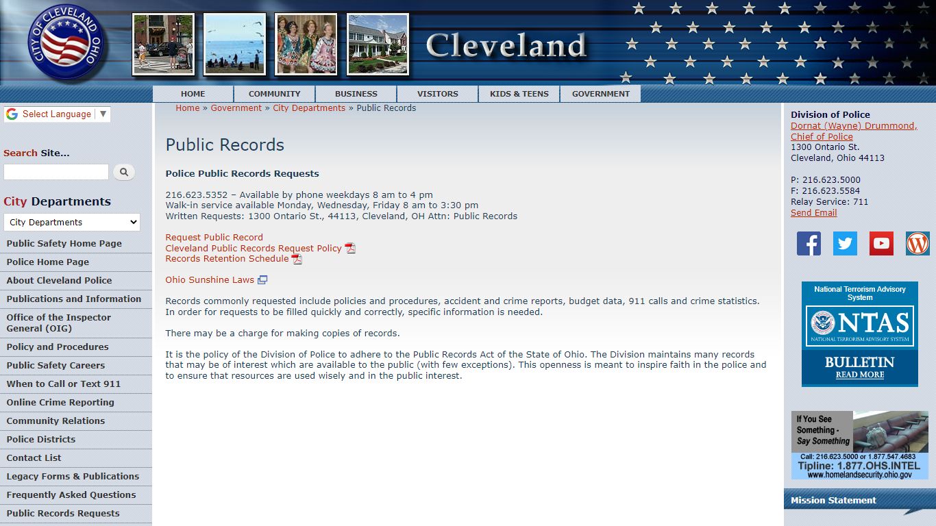 Public Records | City of Cleveland